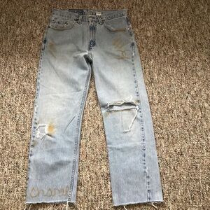 levis painted vintage 1999 505 jeans